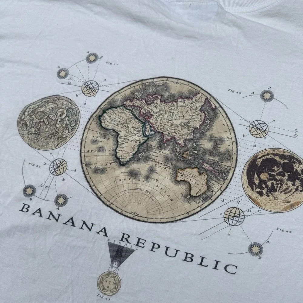 Vintage 80s 90s Banana Republic Pocket Tee Shirt Single Stitch Large Made in USA